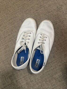 Keds White Sneakers with Blue Insoles
